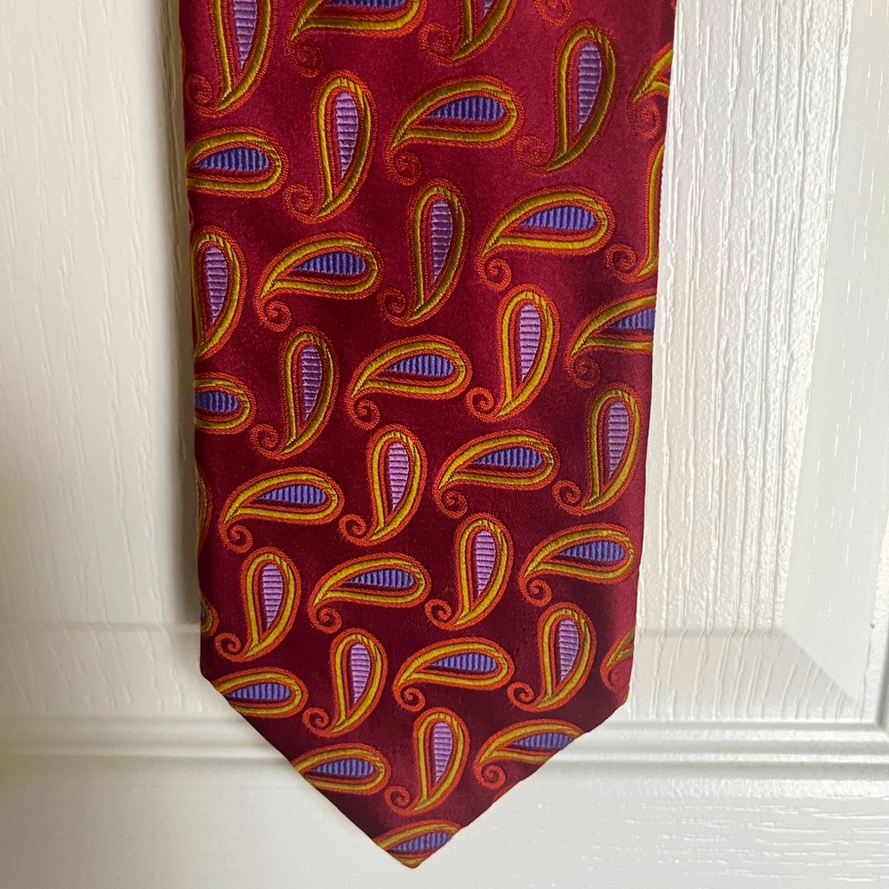 100% Silk Red Robert Talbott Tie